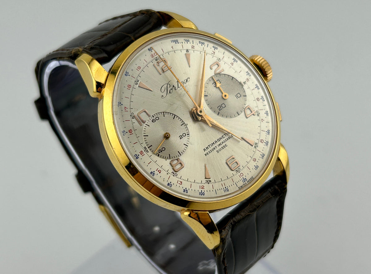 Vintage PORTEX Chronographe Antimagnetic mécanique 37mm