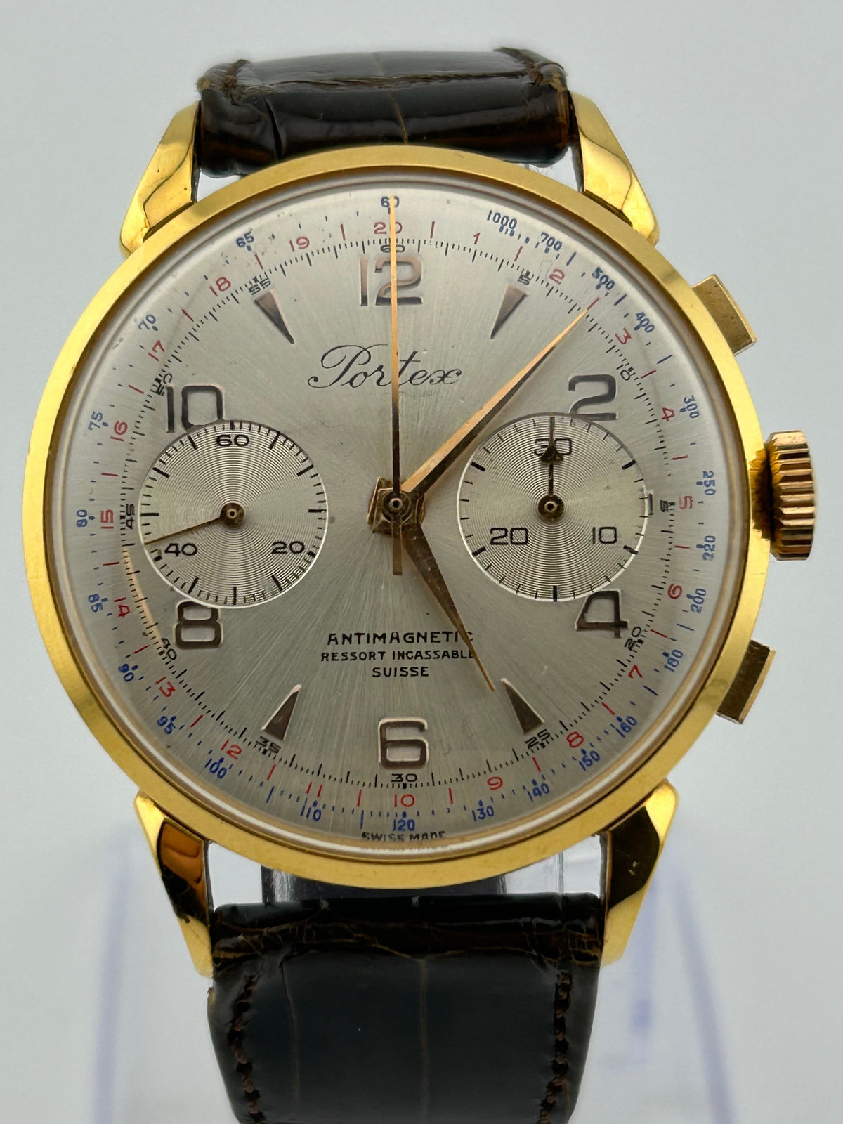 Vintage PORTEX Chronographe Antimagnetic mécanique 37mm